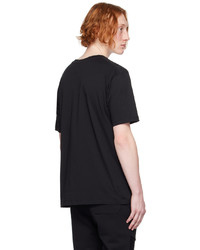 T-shirt à col rond imprimé noir Balmain