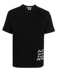 T-shirt à col rond imprimé noir Black Comme Des Garçons