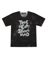 T-shirt à col rond imprimé noir Black Comme Des Garçons