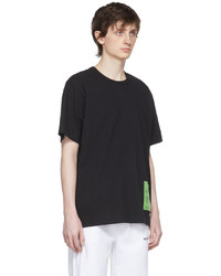 T-shirt à col rond imprimé noir Helmut Lang