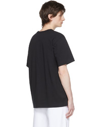 T-shirt à col rond imprimé noir Helmut Lang