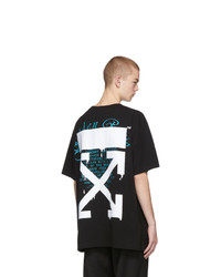 T-shirt à col rond imprimé noir Off-White