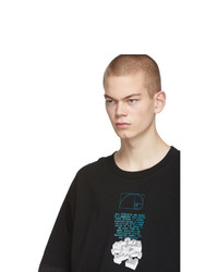 T-shirt à col rond imprimé noir Off-White