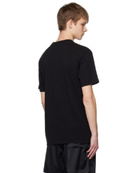 T-shirt à col rond imprimé noir Nahmias