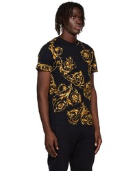 T-shirt à col rond imprimé noir VERSACE JEANS COUTURE