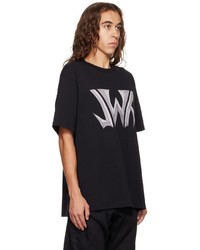 T-shirt à col rond imprimé noir JW Anderson