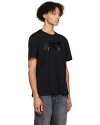 T-shirt à col rond imprimé noir Isabel Marant