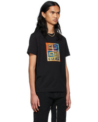 T-shirt à col rond imprimé noir Givenchy