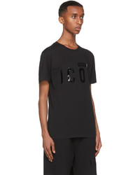 T-shirt à col rond imprimé noir DSQUARED2