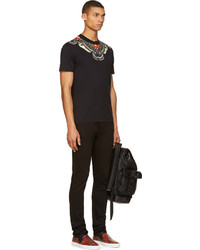 T-shirt à col rond imprimé noir Givenchy