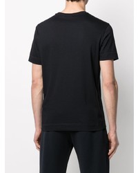 T-shirt à col rond imprimé noir Emporio Armani