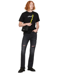 T-shirt à col rond imprimé noir Off-White