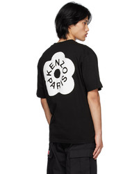 T-shirt à col rond imprimé noir Kenzo