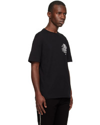 T-shirt à col rond imprimé noir Amiri