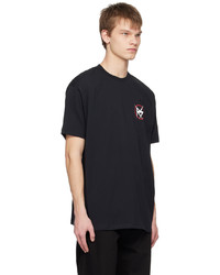 T-shirt à col rond imprimé noir Raf Simons