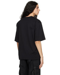 T-shirt à col rond imprimé noir MSGM