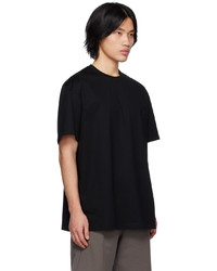 T-shirt à col rond imprimé noir Wooyoungmi