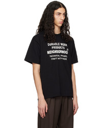T-shirt à col rond imprimé noir Neighborhood