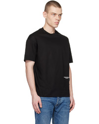 T-shirt à col rond imprimé noir Emporio Armani