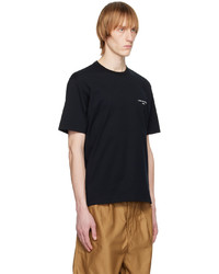 T-shirt à col rond imprimé noir Comme des Garcons Homme