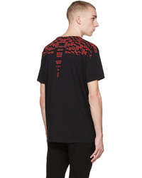 T-shirt à col rond imprimé noir Marcelo Burlon County of Milan