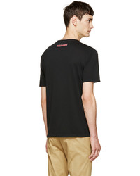 T-shirt à col rond imprimé noir DSQUARED2