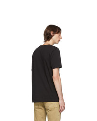 T-shirt à col rond imprimé noir A.P.C.