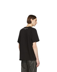 T-shirt à col rond imprimé noir Sacai