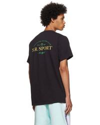 T-shirt à col rond imprimé noir Sporty & Rich