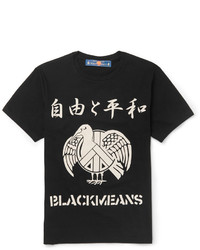 T-shirt à col rond imprimé noir Blackmeans