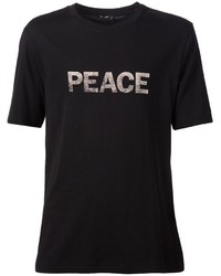 T-shirt à col rond imprimé noir BLK DNM