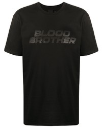 T-shirt à col rond imprimé noir Blood Brother