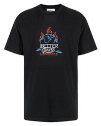 T-shirt à col rond imprimé noir Blood Brother