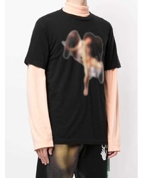 T-shirt à col rond imprimé noir Off-White