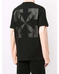 T-shirt à col rond imprimé noir Off-White