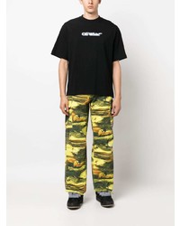 T-shirt à col rond imprimé noir Off-White