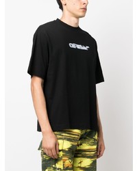 T-shirt à col rond imprimé noir Off-White