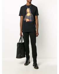 T-shirt à col rond imprimé noir Off-White