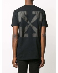 T-shirt à col rond imprimé noir Off-White