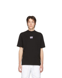 T-shirt à col rond imprimé noir Boramy Viguier