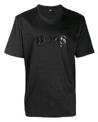 T-shirt à col rond imprimé noir BOSS HUGO BOSS