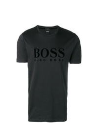 T-shirt à col rond imprimé noir BOSS HUGO BOSS