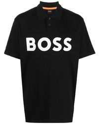 T-shirt à col rond imprimé noir BOSS