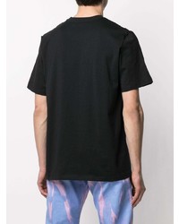 T-shirt à col rond imprimé noir MSGM