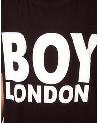 T-shirt à col rond imprimé noir Boy London