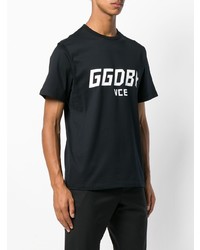 T-shirt à col rond imprimé noir Golden Goose Deluxe Brand