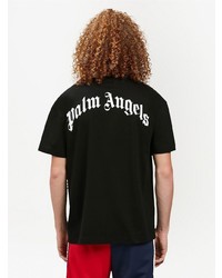 T-shirt à col rond imprimé noir Palm Angels