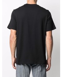 T-shirt à col rond imprimé noir MSGM