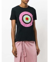 T-shirt à col rond imprimé noir Circled Be Different