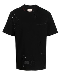 T-shirt à col rond imprimé noir Buscemi